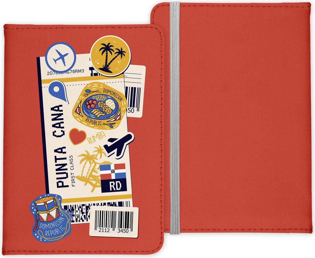 22Feels Punta Cana Souvenir Reisepasshülle Organizer Reisen Gadgets Domenikanische Republik Dom Rep Urlaub Kunst-Leder Etui Cover Frauen Männer K...