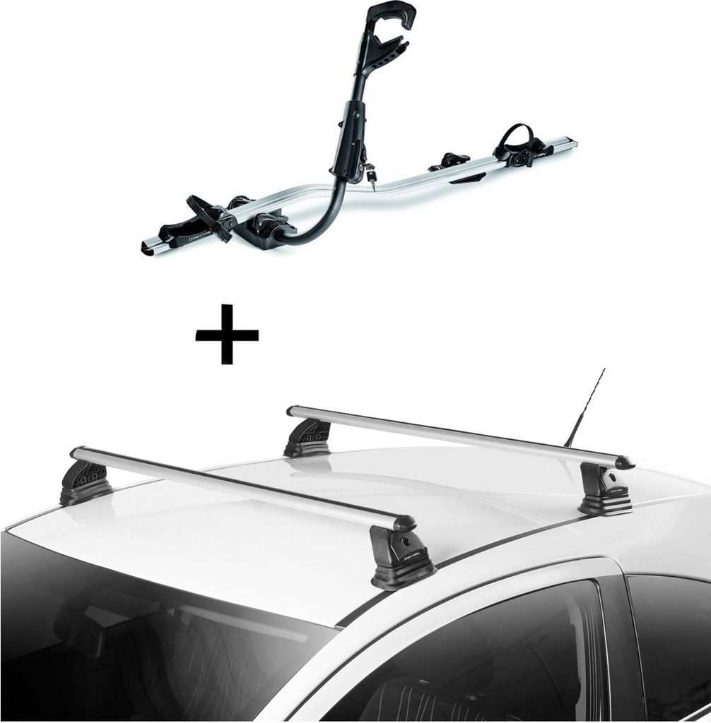 1x Fast Rider Alu Fahrradträger + Dachträger VDP EVO ALU kompatibel mit Opel Zafira C (Tourer) 5 Türer 2011-2018
