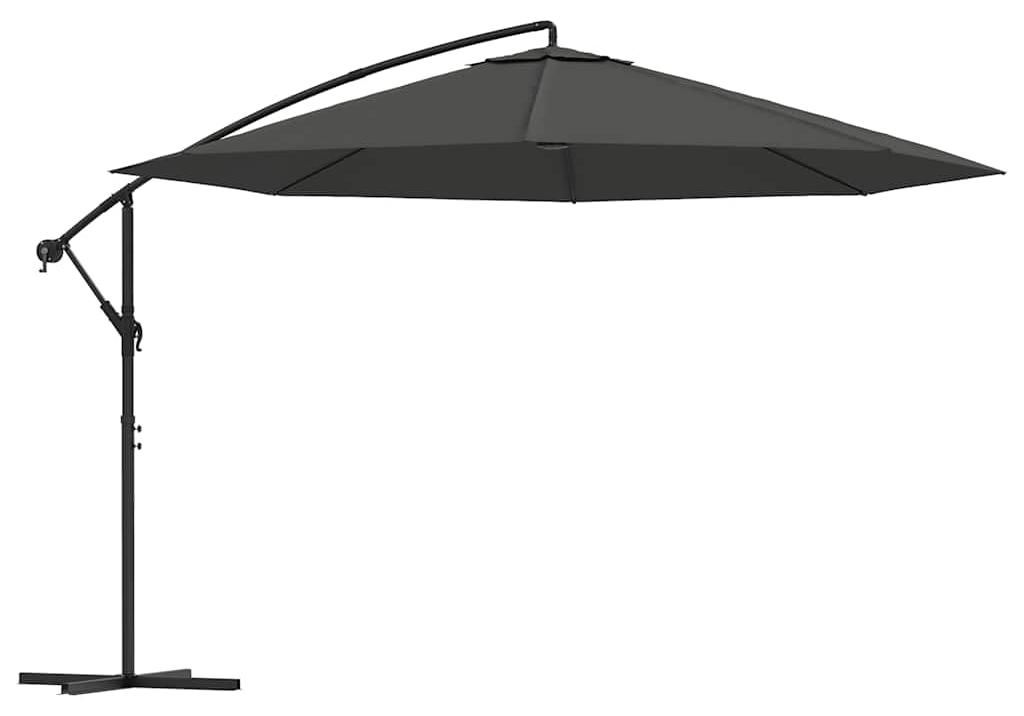 vidaXL Ampelschirm mit Aluminium-Mast 350 cm Anthrazit Produktbild 