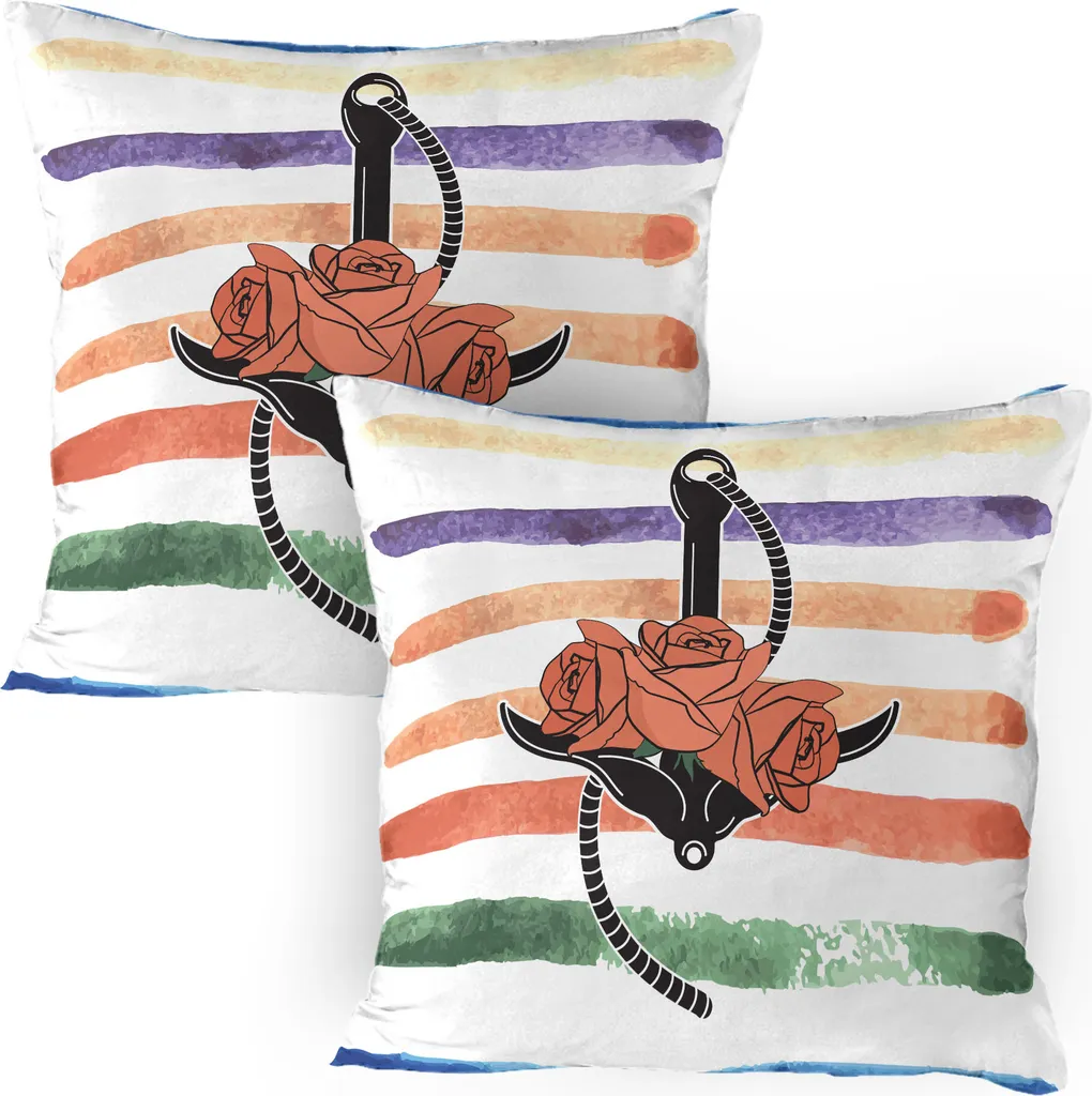 Federe Cuscini 80x80 Lavabili ABAKUHAUS Vintage Nautical 2pz
