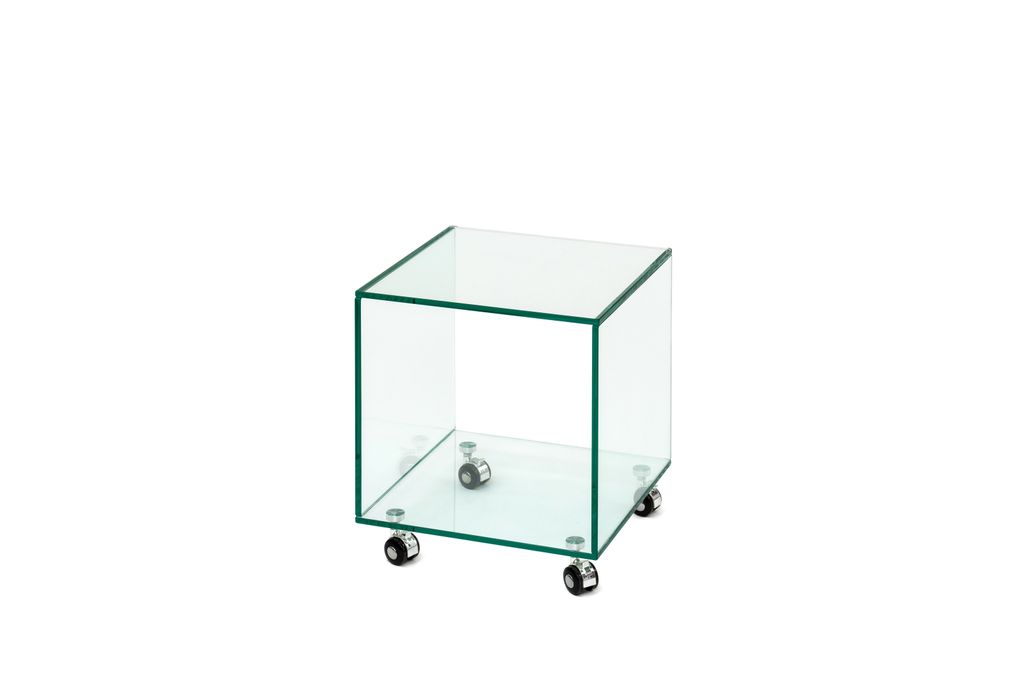 Beistelltisch >7/177< in Klarglas, Glas - 38x44x38cm Produktbild 3