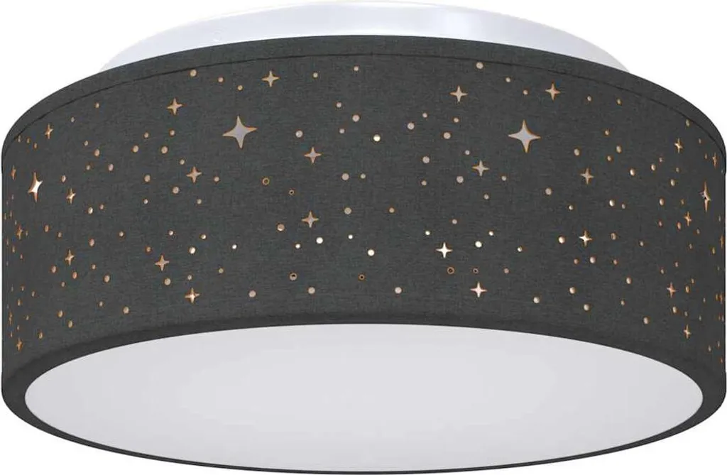 Lampadario soffitto tessuto nero 30x30 faretti | Atmosfera di Classe