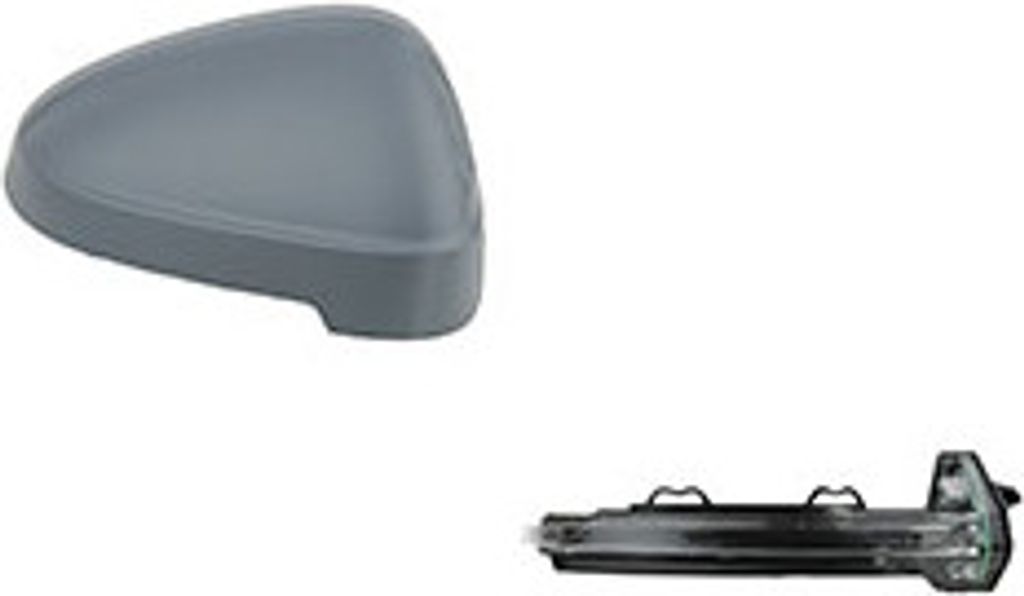 Johns, Spiegelkappe + LED-Spiegelblinker passend für Audi A4 8W 05/15- Rechts Beifahrer 8W0857528AGRU 8W0857528A 8W0949102 8W0949102A