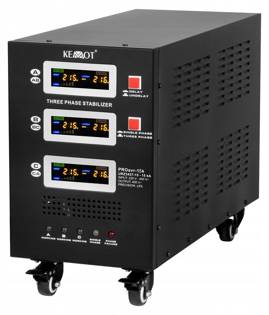 Automatischer Dreiphasen-Spannungsregler 1500 V 3 % KEMOT Produktbild 