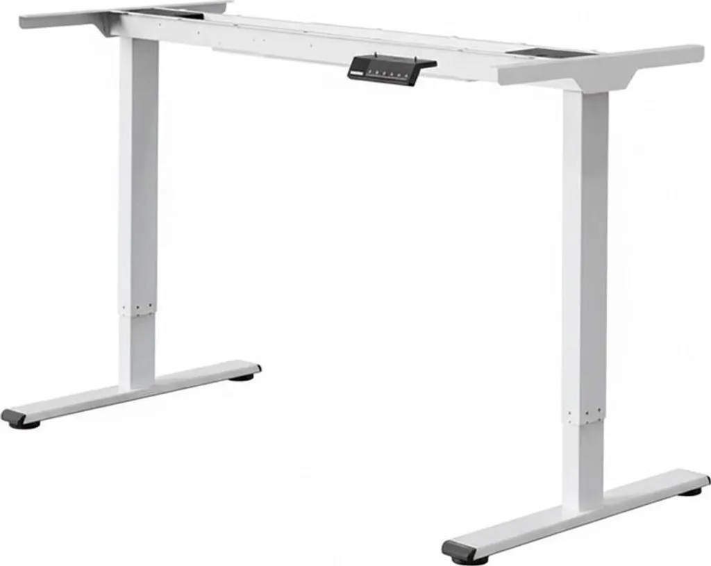 Bureau assis debout blanc réglable électrique - Cadre motorisé seul E1W-PRO