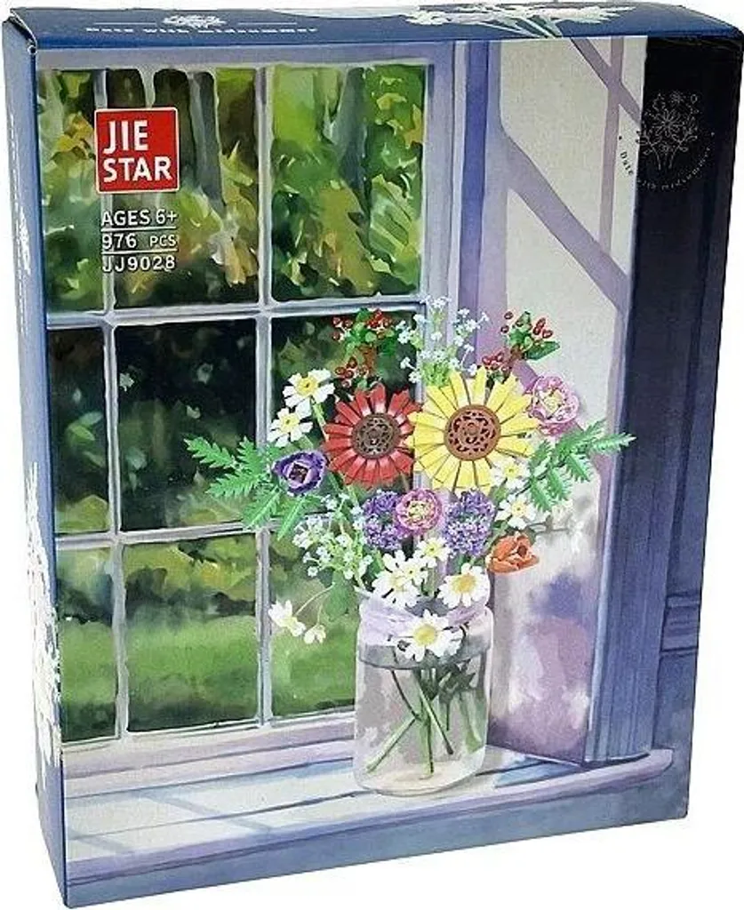 Bouquet Floral Créatif en Blocs - Fleurs Artificielles Réalistes et Colorées