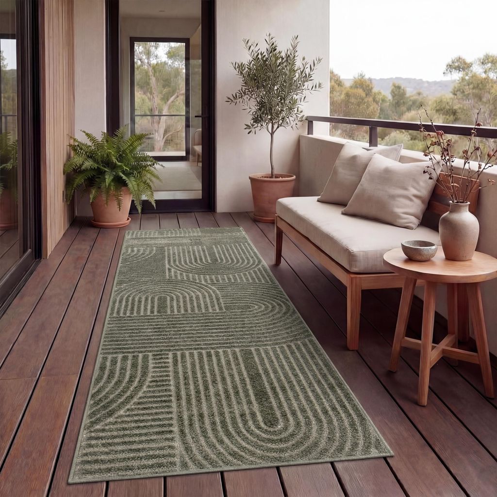 Outdoor Teppich Wetterfest Balkon Wohnzimmer Produktbild 