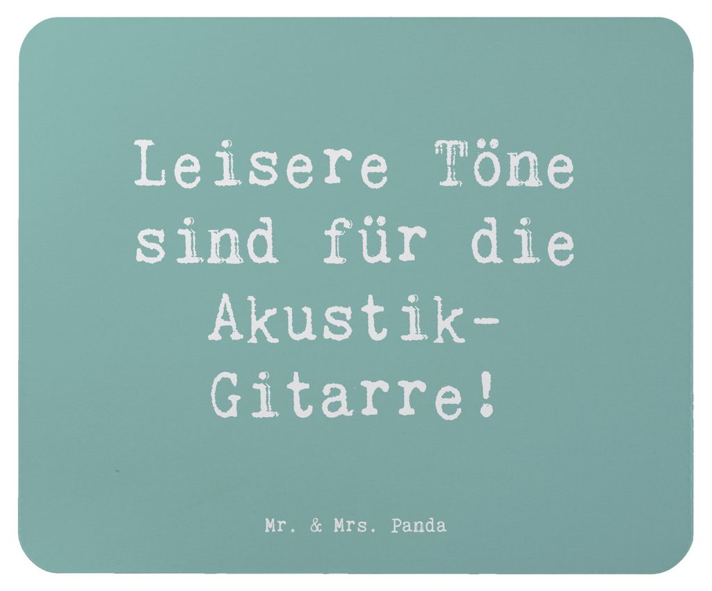Mr. & Mrs. Panda Mousepad Spruch Akustik-Gitarre Magie - Meeresbrise - Geschenk, Musikinstrument, Mouse Pad, Musiker, Gitarren-Spruch, Musik, Ton, ...