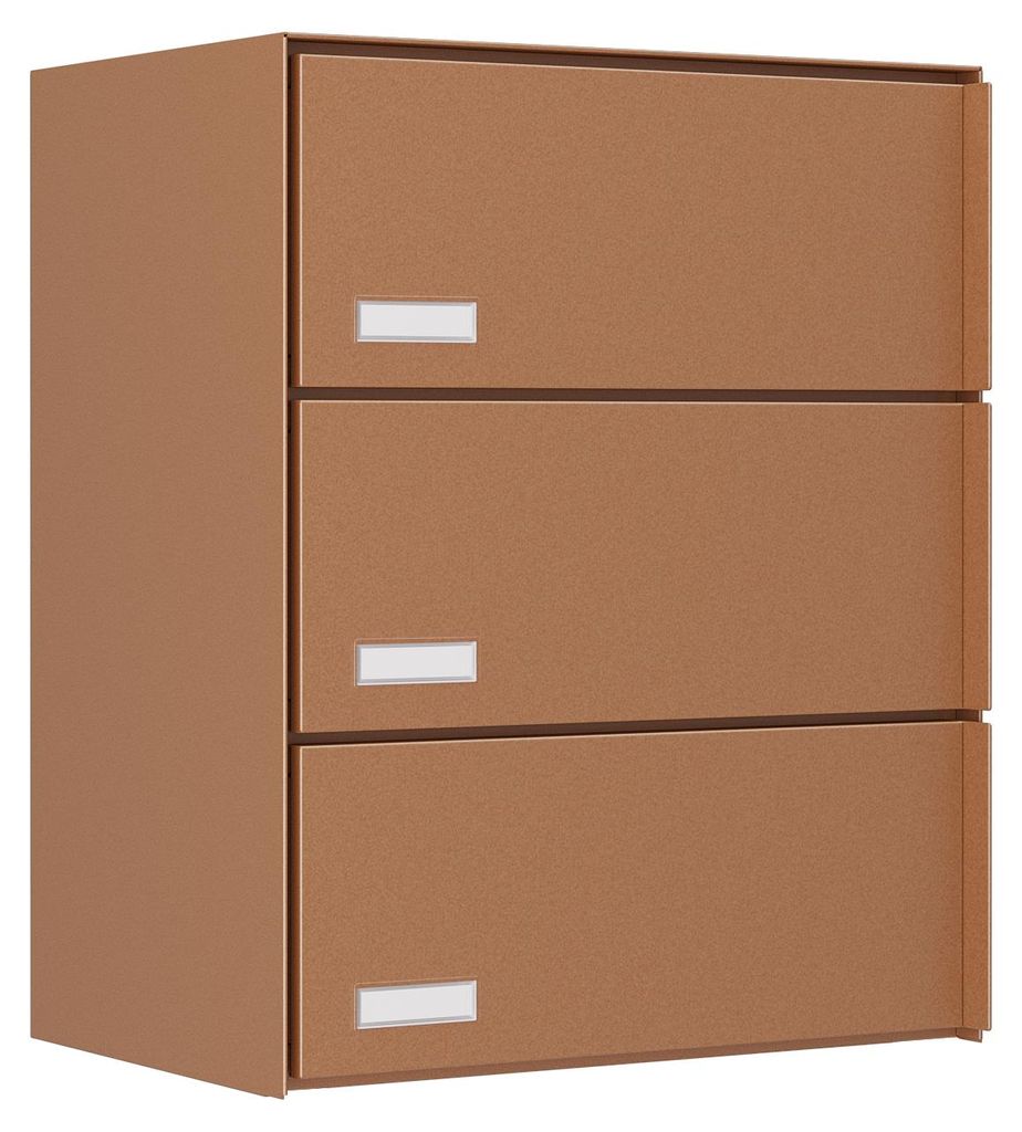 Briefkastenanlage Oslo for Three in Rost