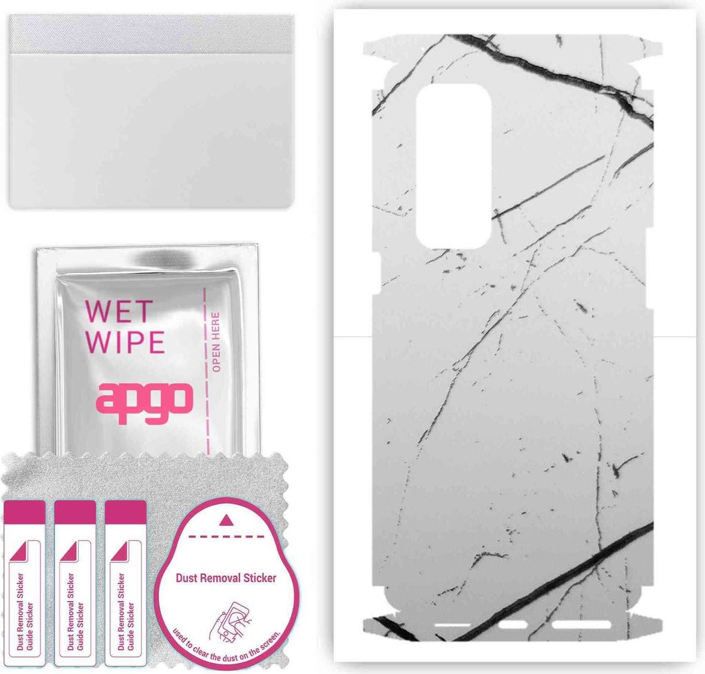 apgo Rückseite + Seiten Schutzfolie, Skin, kompatibel mit Oppo Reno5 Pro+ 5G, Hinten Displayschutzfolie aus Vinylfolie, kratzfest, einfache Montag...