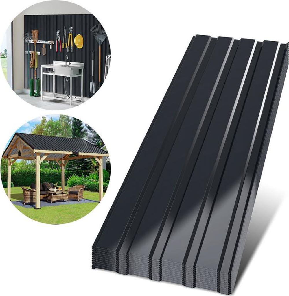 Jayseuw 24xtrapézový plech 115x45 cm=12 ㎡ Střešní plech pro Obrázek produktu 