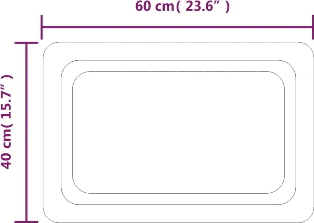 Specchio LED da Parete 40x60 cm - Ideale per Hotel e Case Vacanza - 6