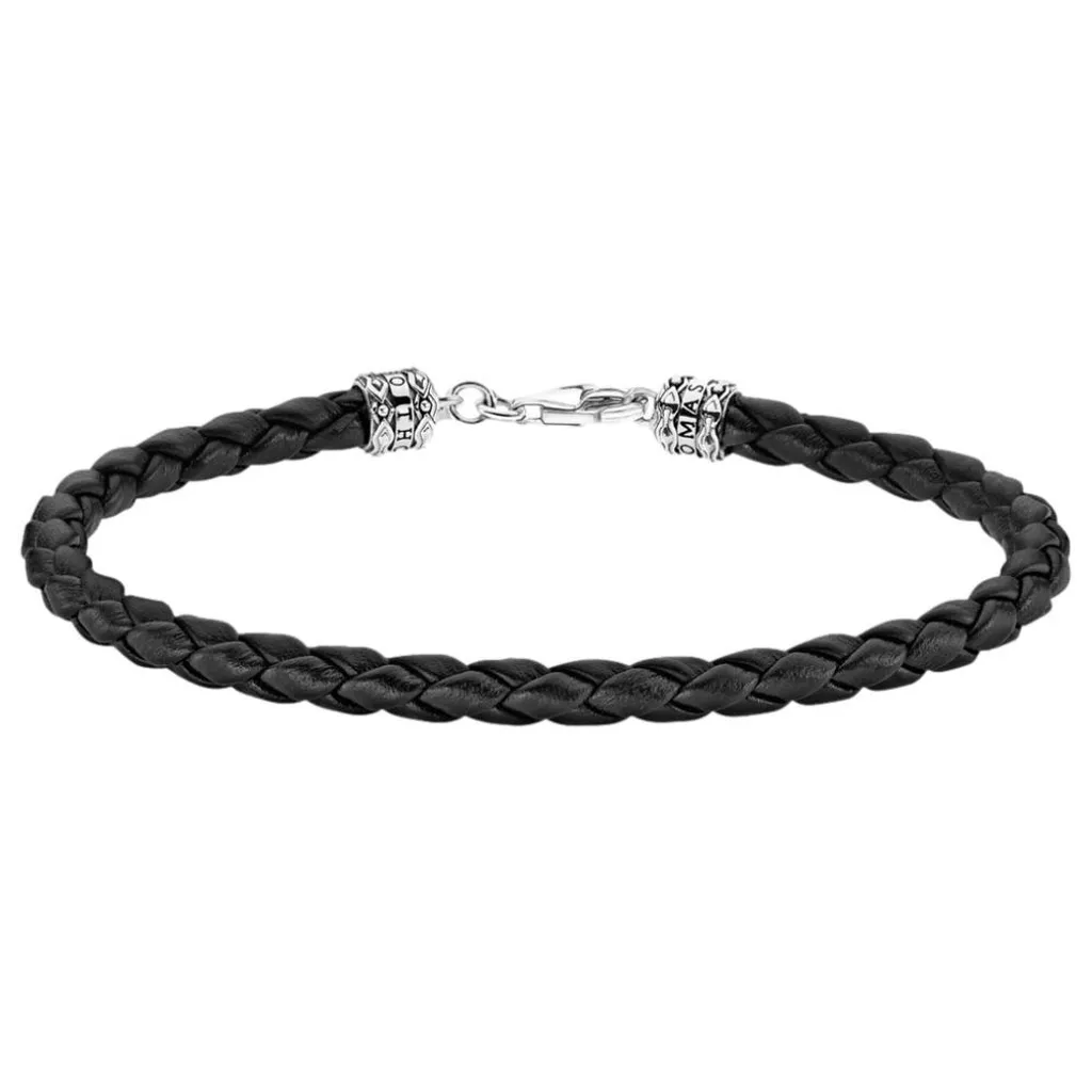 Bracelet cuir argenté Thomas Sabo Rebel at Heart 17cm accessoire durable