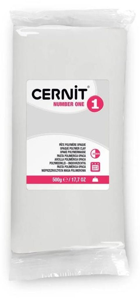 Cernit Polymer Clay N°1 Polymer-Ton White Opaque 500 g Produktbild 