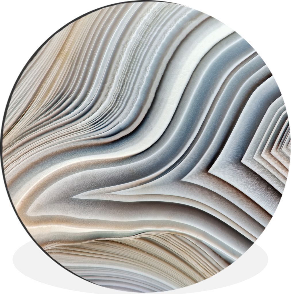 MuchoWow - Wand Bild - Wohnzimmer - Runde Bilder - Alubilder - Kunst für zu Hause - Aluminium - Wanddekoration