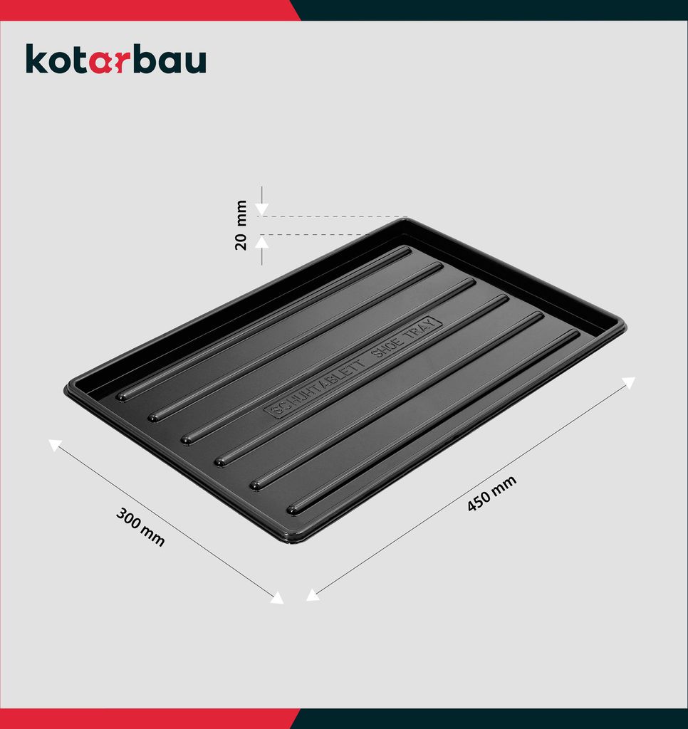 KOTARBAU® Sada 2 podnosov na odkvapkávanie topánok 45x30 cm Obrázok produktu 3