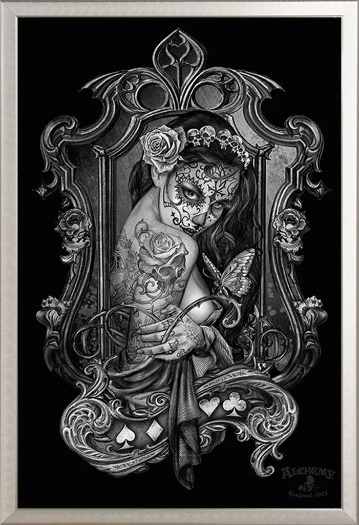 Offerta Poster Alchemy Widow's Weeds + Cornice Alluminio Argento