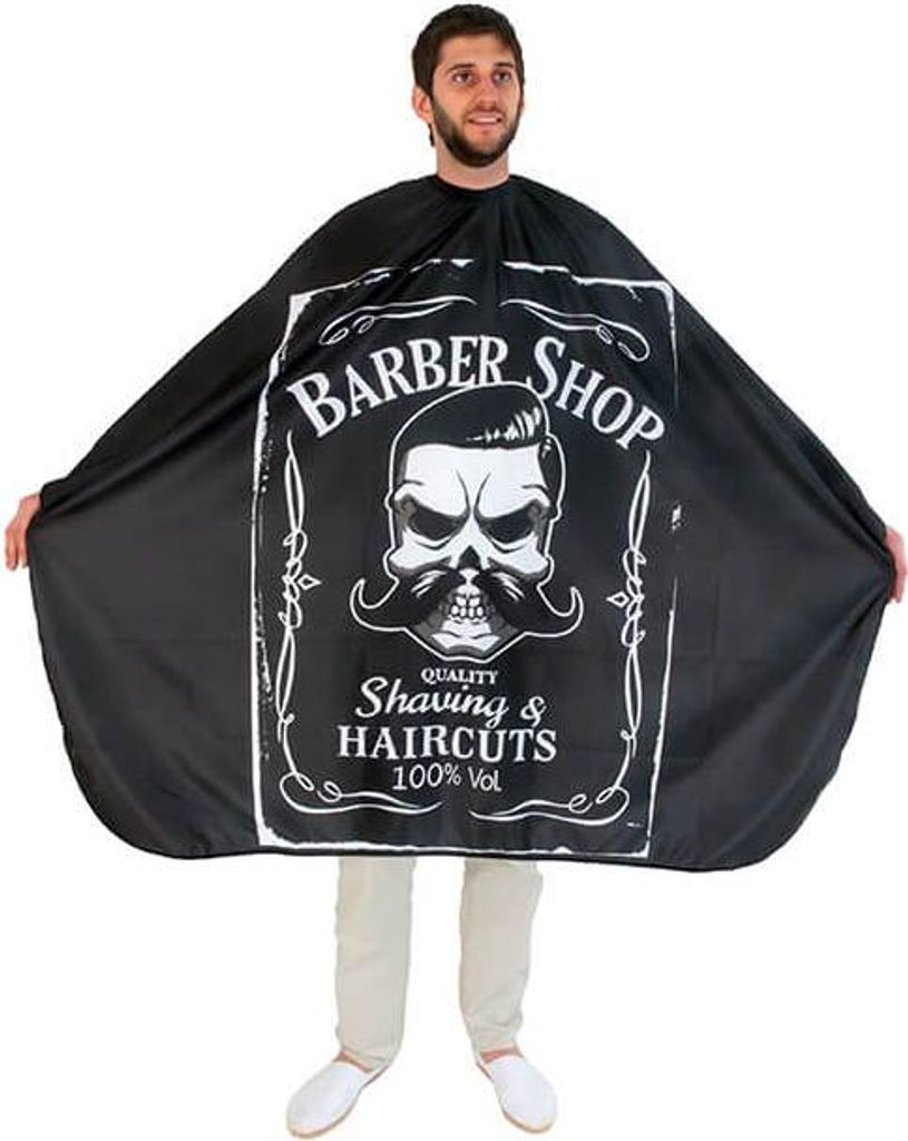 Barbiermantel Barber Shop Schwarz 140X160 Eurostil (Hakenverschluss)
