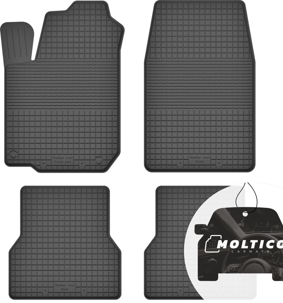 Gummimatten mit Rand Auto Fußmatten Gummi Automatten Passgenau 4-teilig Set - passend für Opel Zafira B 2005-2011
