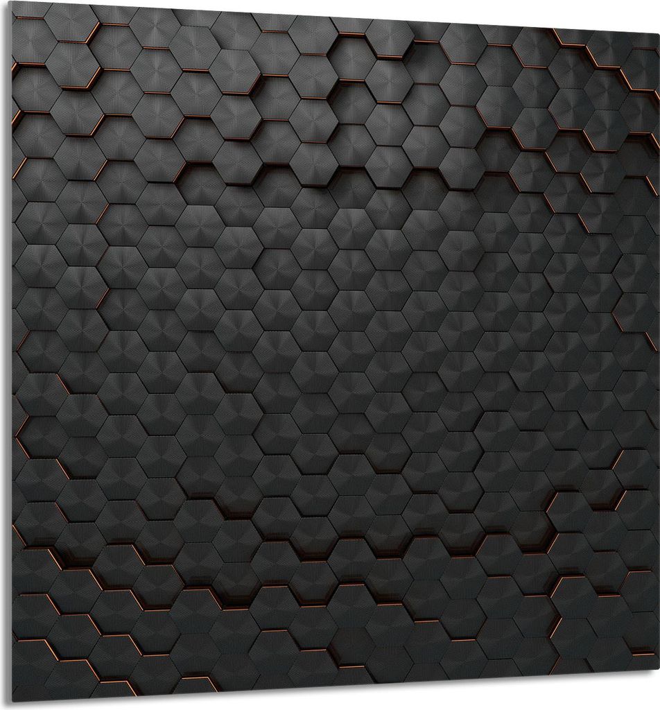GLASPLATTE FÜR KÜCHE 60x65 Schwarz