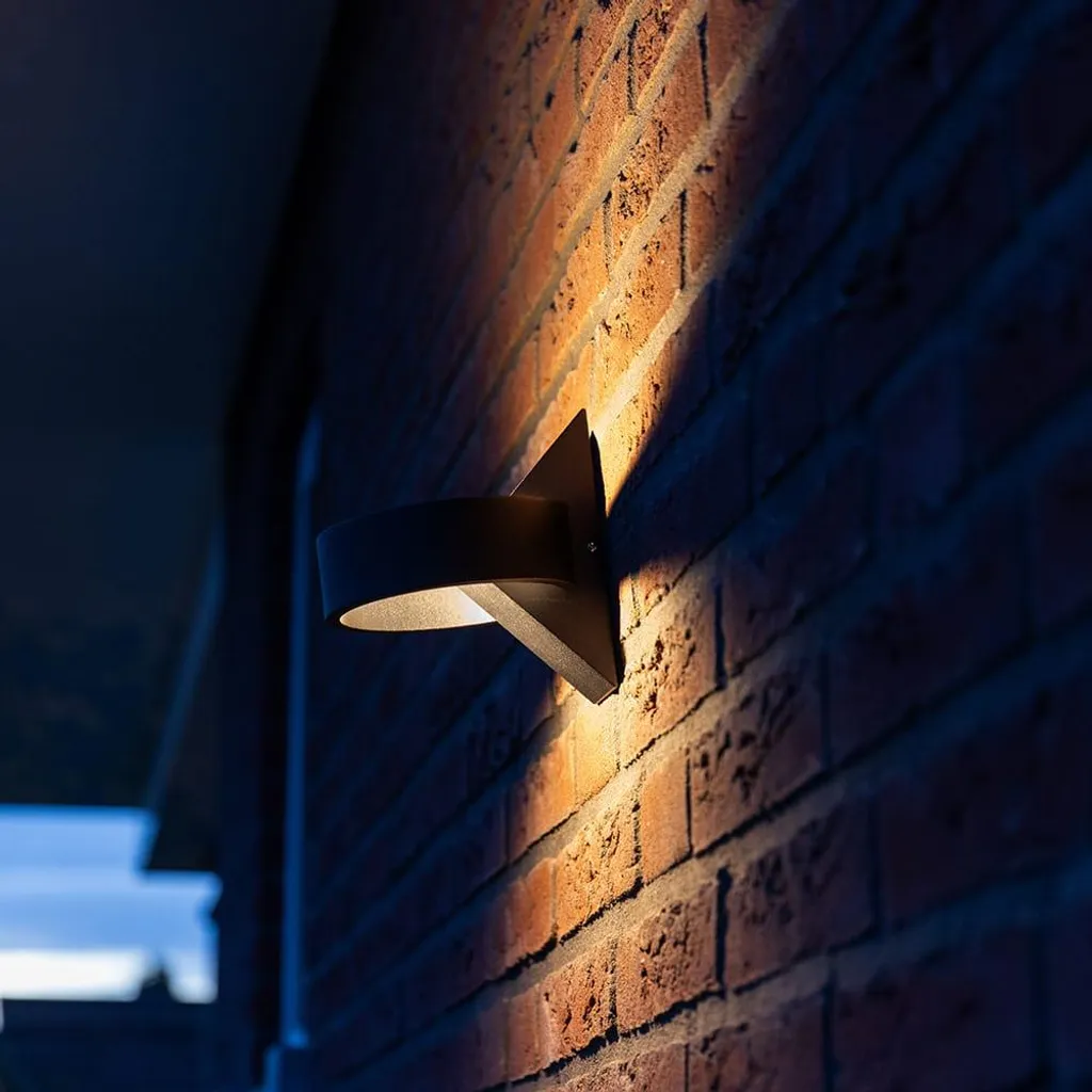 Applique Murale pour Terrasse et Façade LED 6W Noire Dimmable IP54 - 2