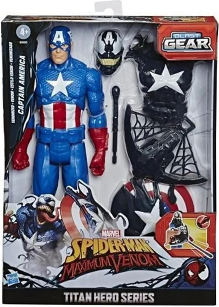 Figurine Captain America articulée Power FX avec sons et accessoires