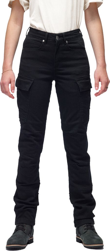 Modeka Brandon Cargo Damen Motorrad Jeans, schwarz, 23