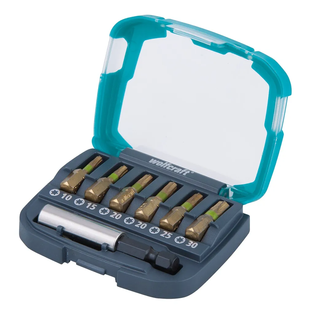 Kit 7 embouts diamantés Wolfcraft pour vissage de précision en toute sécurité