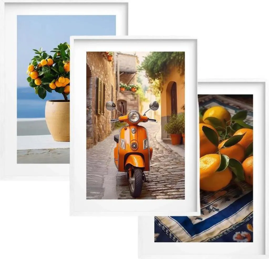 Quadro Moderno Vespa Italia Cucina | Poster Incorniciato Minimal