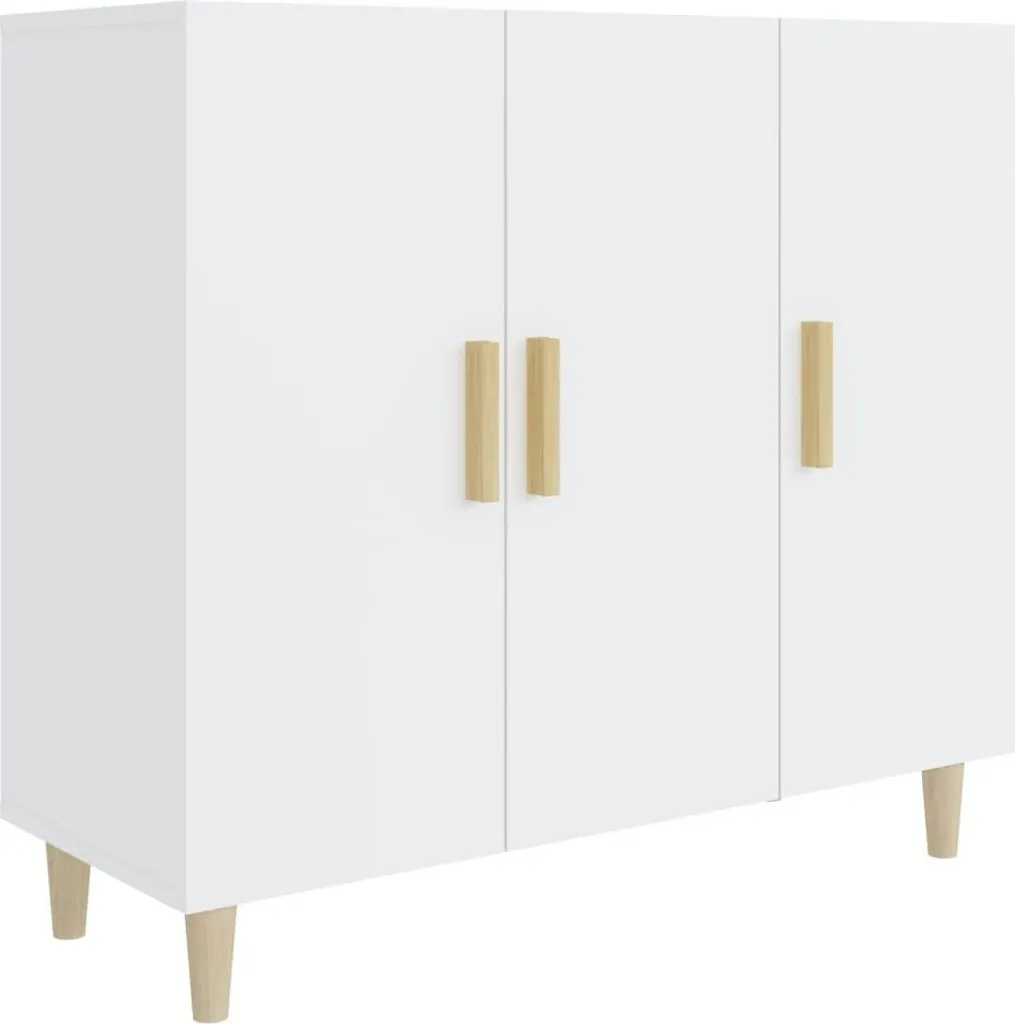 Credenza SYFAX™ Legno Multistrato Bianca 90x34x80 | Atmosfera Casa