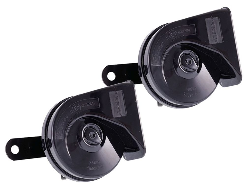 Zweiklang-Fanfare 12V 118dB E9 homologiert, 85mm, 2 Stück, Produktbild 