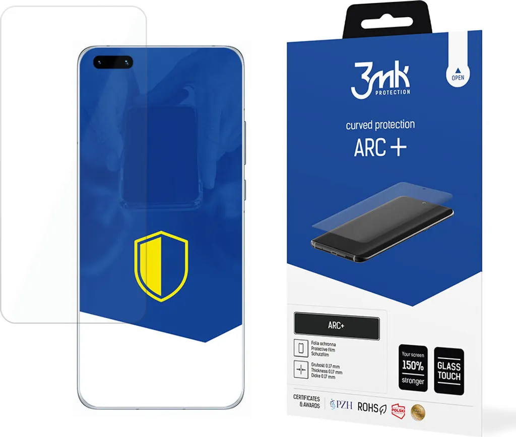 Protezione 3mk Arc+ Huawei Mate 40 Pro - Pellicola Display Curvo 88°