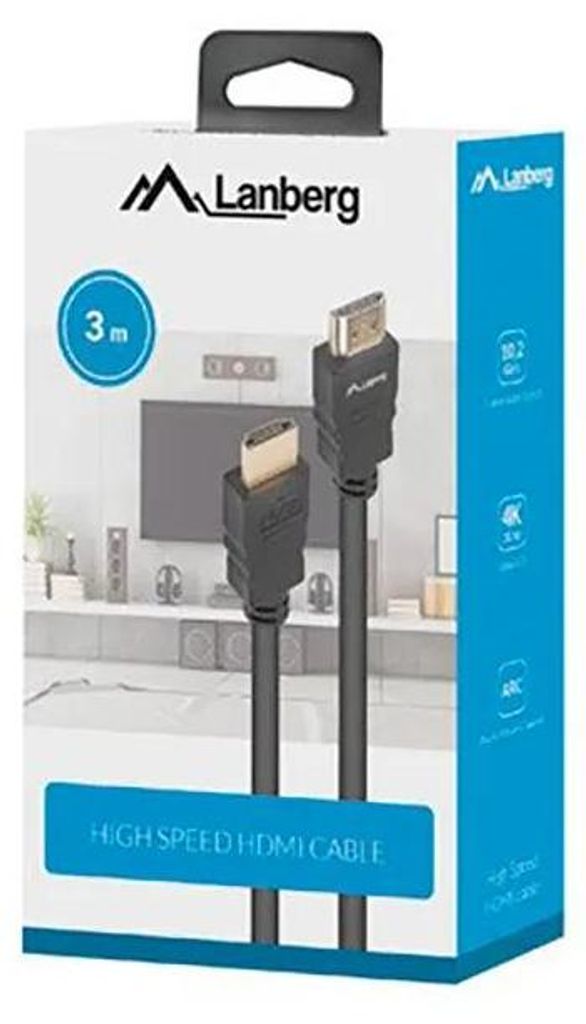 Lanberg Hdmi Kabel V1.4 M/M 3M Ccs Schwarz Box (66693)