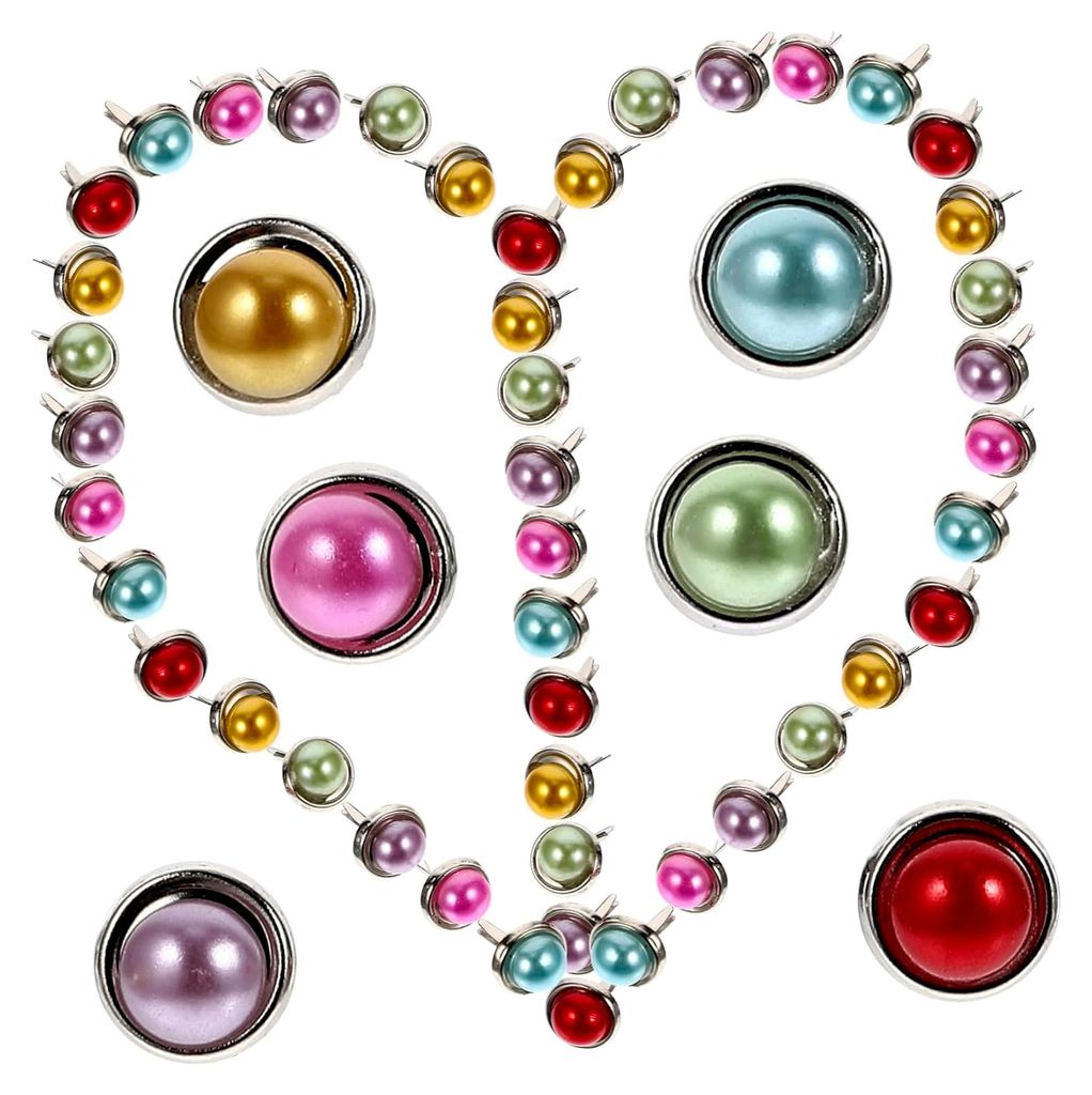 100 Stück Bunte Brads für DIY Scrapbooking und Basteln, Langlebige Zweibeinige Verzierung aus Legierung, Glatte Oberfläche für Kartenherstellun...