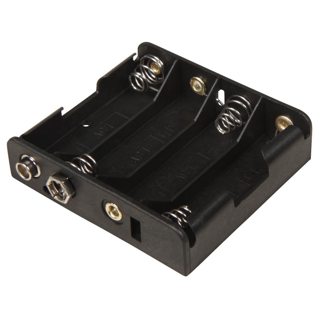 4x AA (Mignon) Batteriehalter Druckknopf Produktbild 