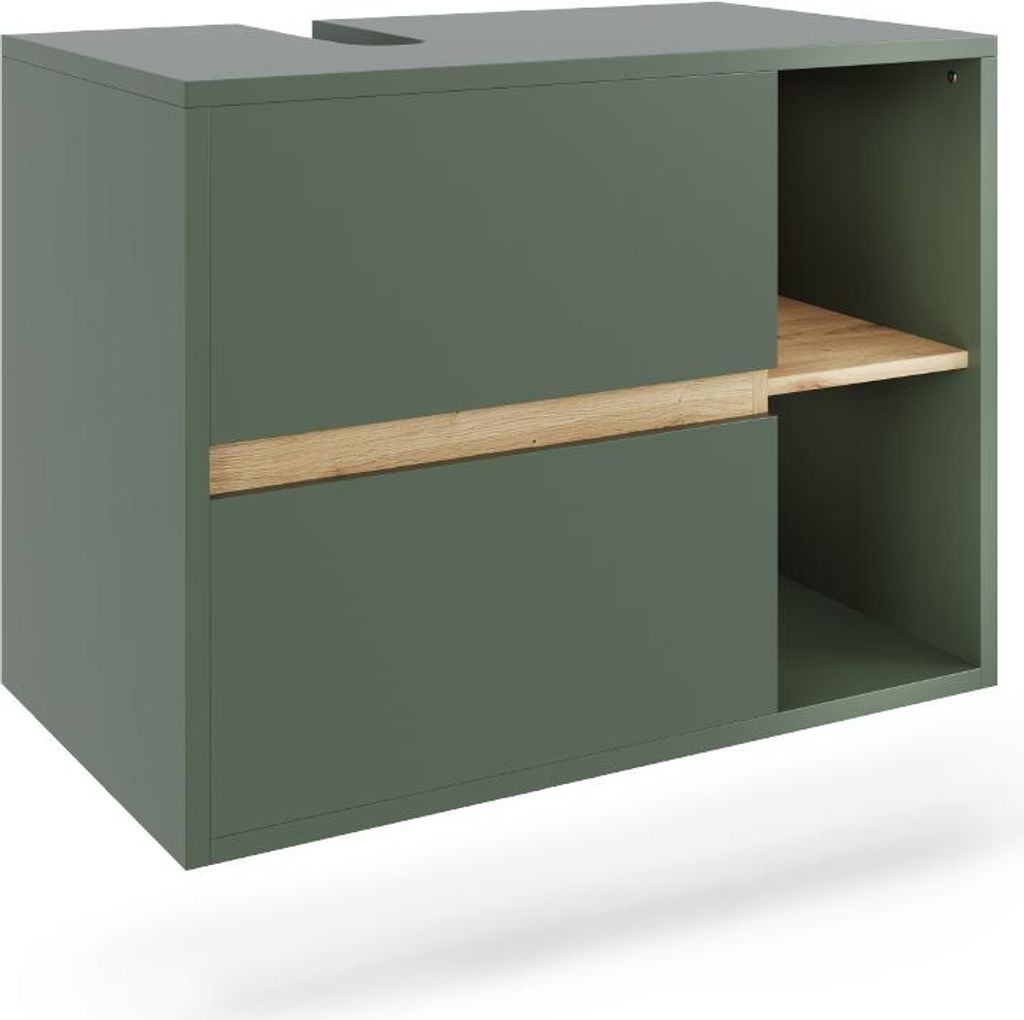Meuble sous vasque Vicco Viola Vert/Artisan 80x60cm avec 2 Image du produit 