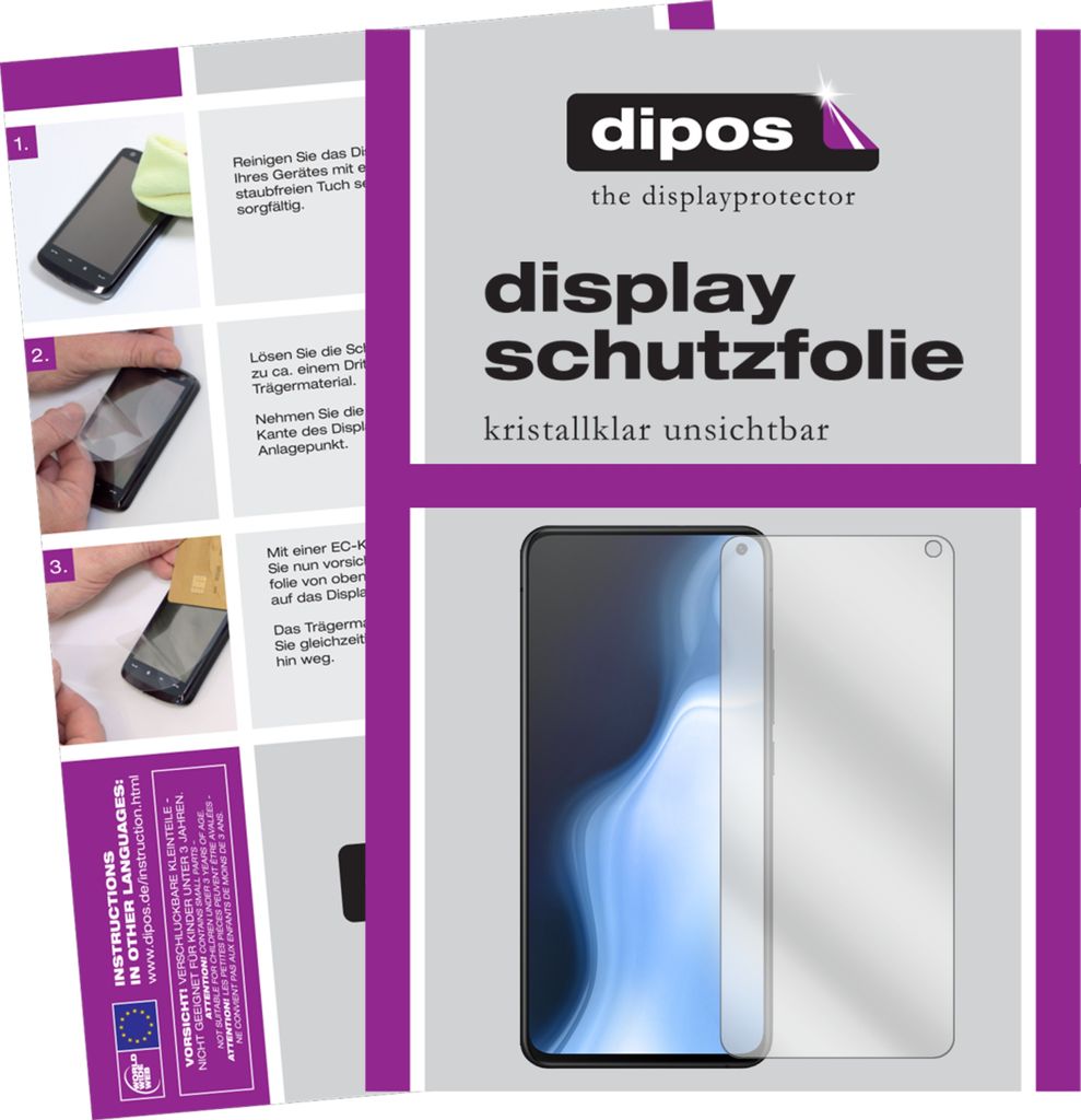 2x Schutzfolie für Vivo S5 klar Displayschutzfolie Folie Display Schutz dipos