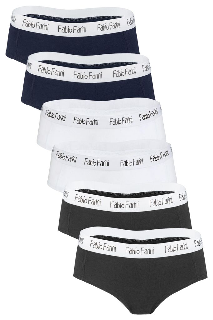 Fabio Farini - 6 Stück Damen Unterhosen - Frauen Hipster Produktbild 
