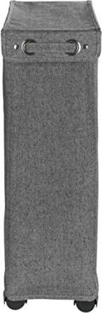 Panier à linge robuste 43L à roulettes avec structure renforcée - Gris - 3