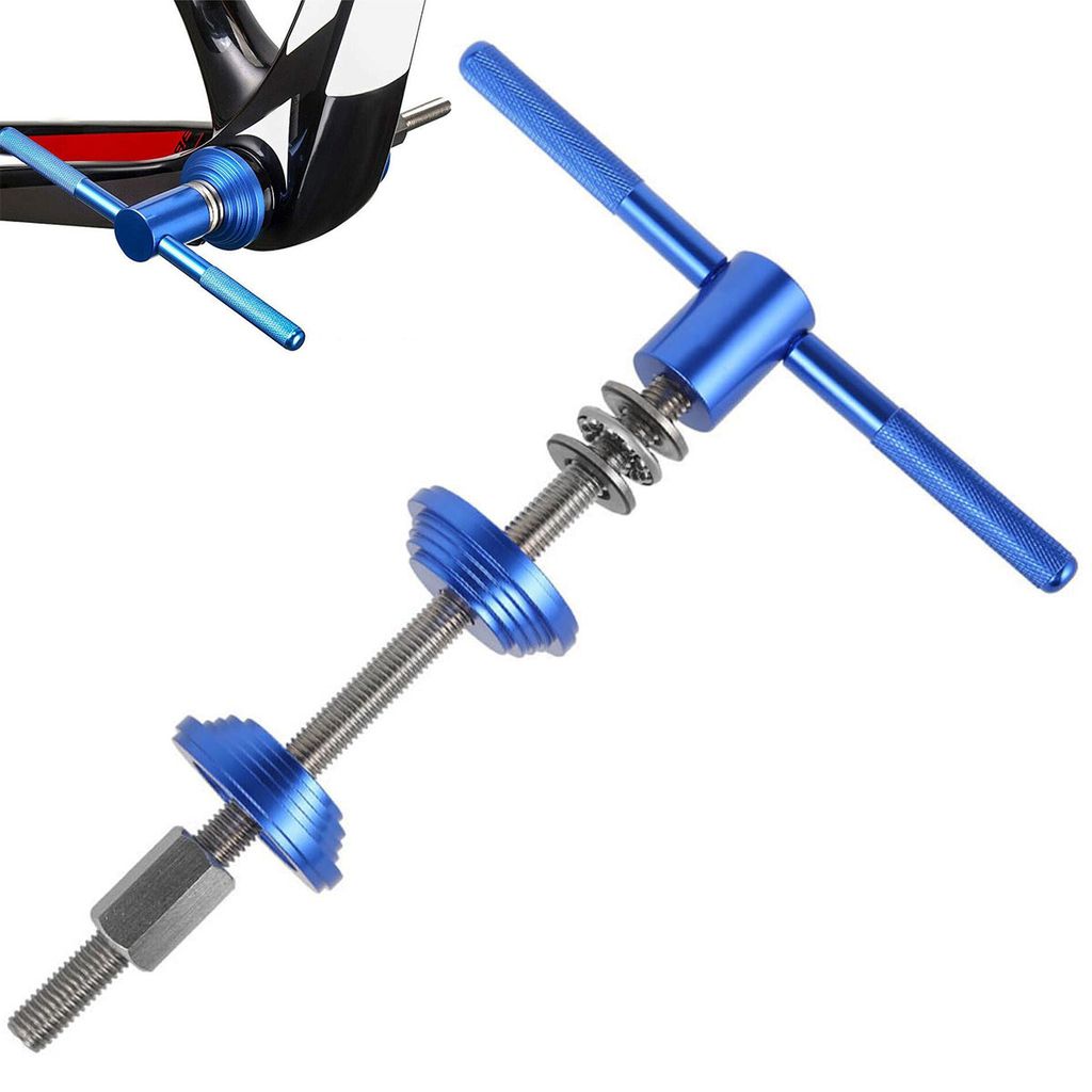 Presswerkzeug für Fahrrad Steuersatz, Fahrrad BB Lager Presswerkzeug Tretlager Einpressen Installation Demontage Radfahren Schaft Schüssel Entferner