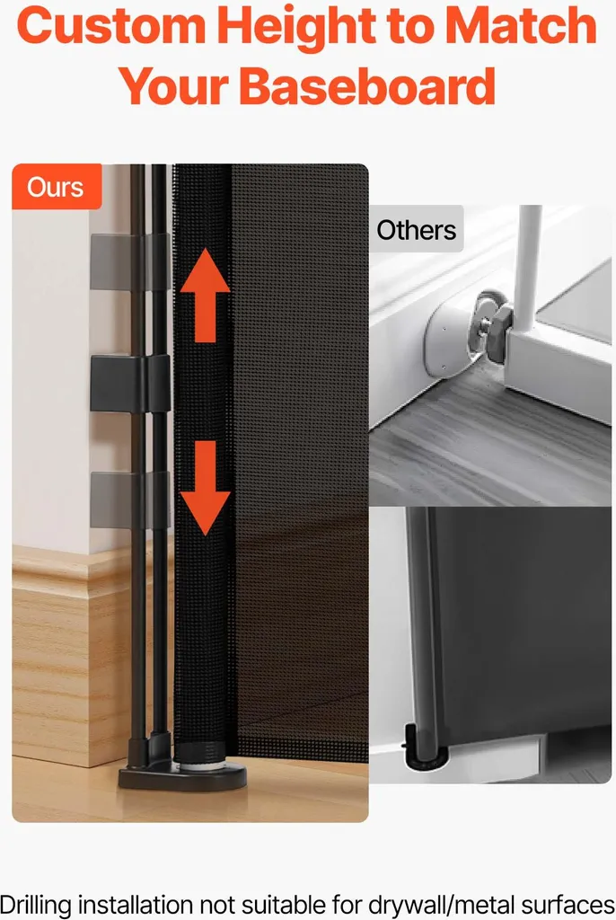VEVOR Barrière de sécurité rétractable extra large 305 cm pour bébé - 3