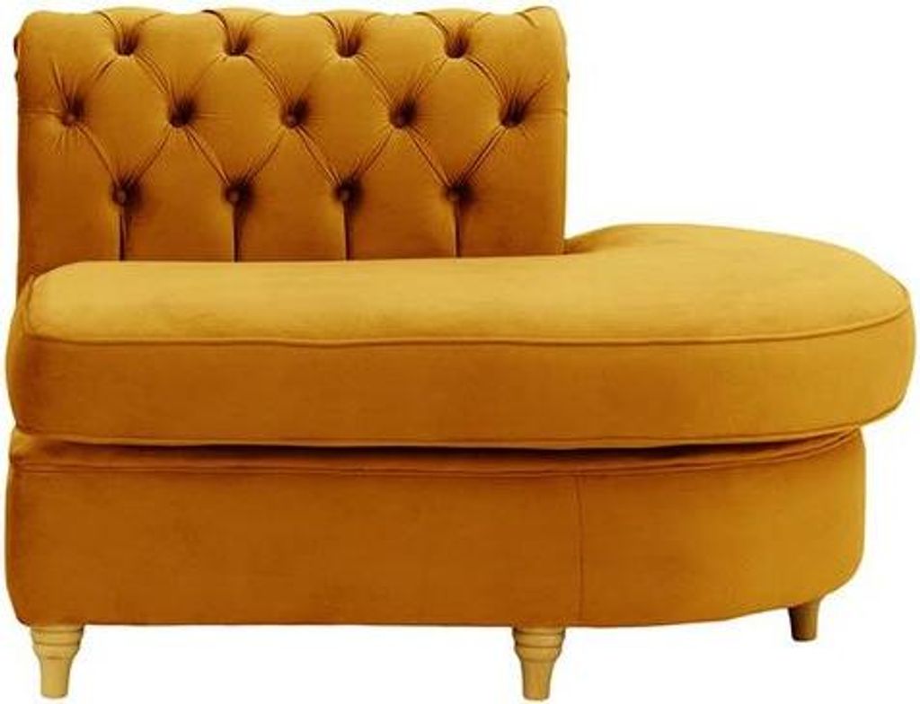 Chesterfield Modul - Abschlusselement rund, rechts (ECR)-Velluto 8-like oak