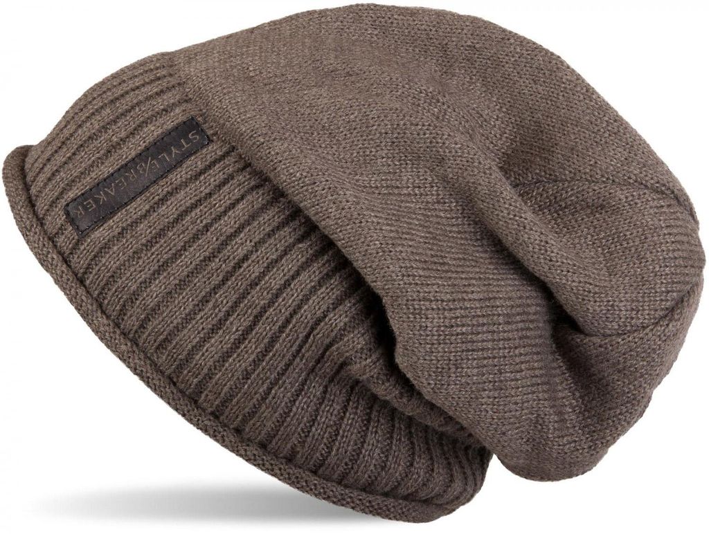 styleBREAKER Uni Beanie Mütze mit Fleece Innenfutter und Produktbild 