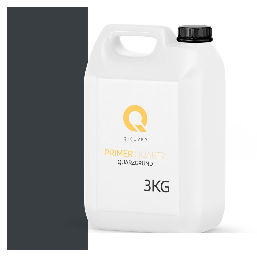 Quarzgrund für Silikonharz-Putz Graphitgrau RAL 7016 3 kg – Haftgrund für innen & außen, quarzhaltige Grundierung Q-COVER
