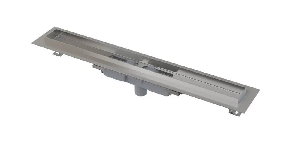 AlcaDrain APZ1106 Edelstahl Duschrinne low Abfluss Senkrecht 550