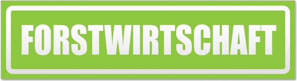 Kiwistar Forstwirtschaft invertiert Magnetschild Schild magnetisch - 30cm Lindgrün - Magnetfolie für Auto PKW Kfz