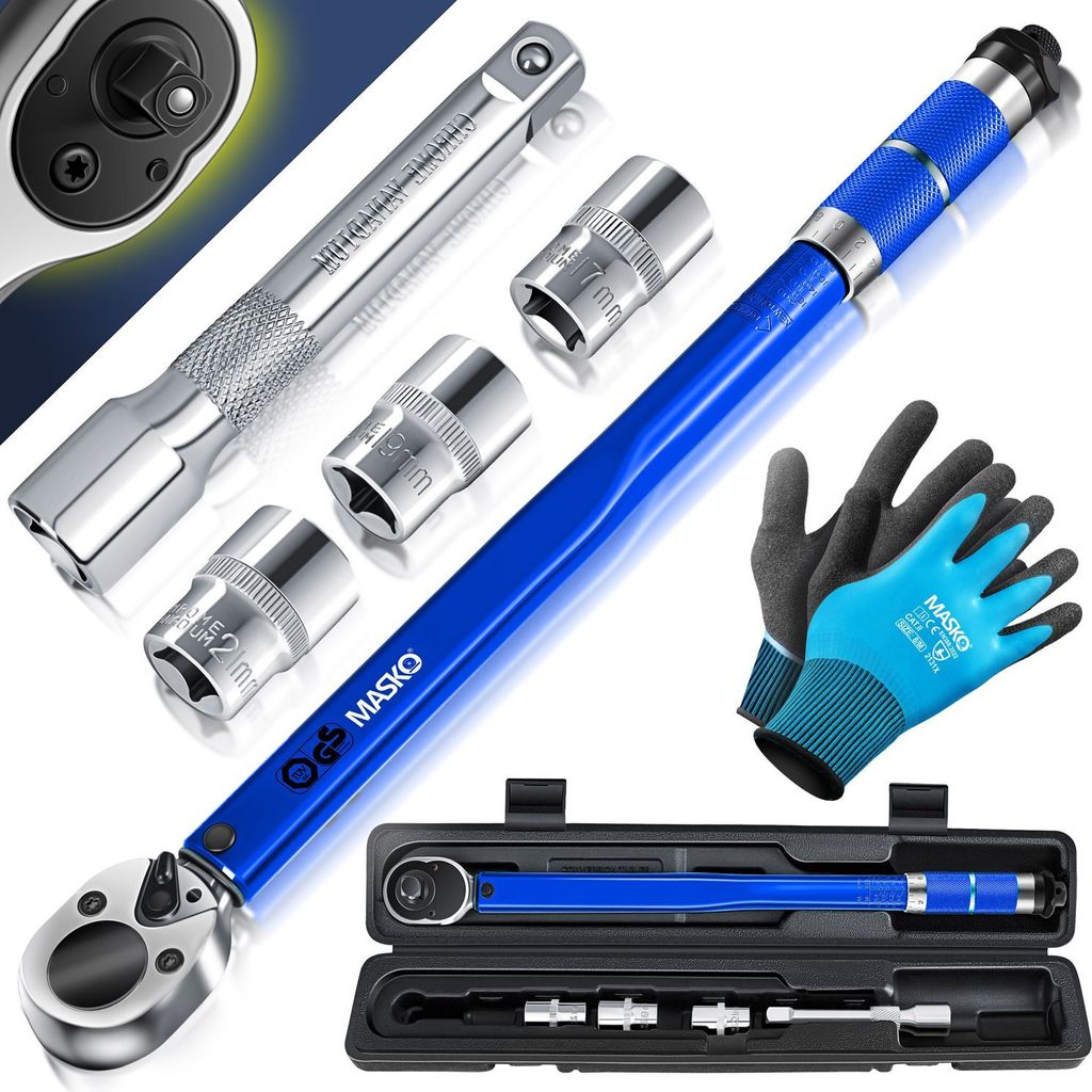 MASKO® Drehmomentschlüssel 6tlg. Set 40-210Nm 1/2 ' CV Produktbild 