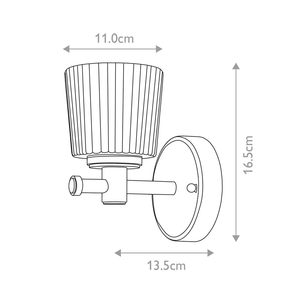 Applique étanche IP44 pour salle de bain Binstead chrome antibuée