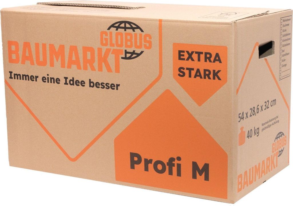 Globus Umzugskarton Profi M Innenmaß: 54 x 28,6 x 32 cm Produktbild 
