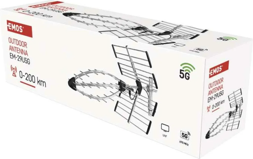 Antenne Extérieure Anti-Interférences 5G DVB-T2 Réception 200km EMOS - 13